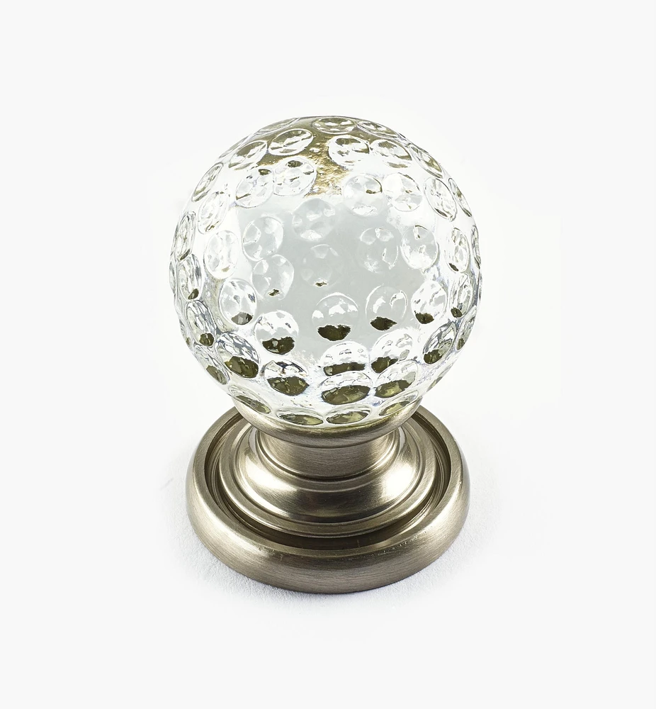 Glass Dimpled Globe Knob