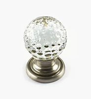 Glass Dimpled Globe Knob