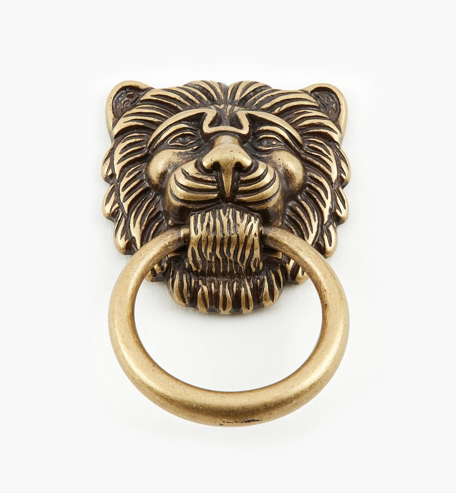 Poignées à anneau tête de lion