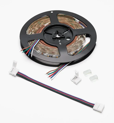 8' Color-Controlled RGB+W LED Tape Light Set, 60+60 LEDs/m