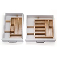 Plateaux en bois à géométrie variable