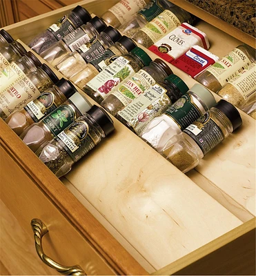 Wooden Spice Drawer Inserts