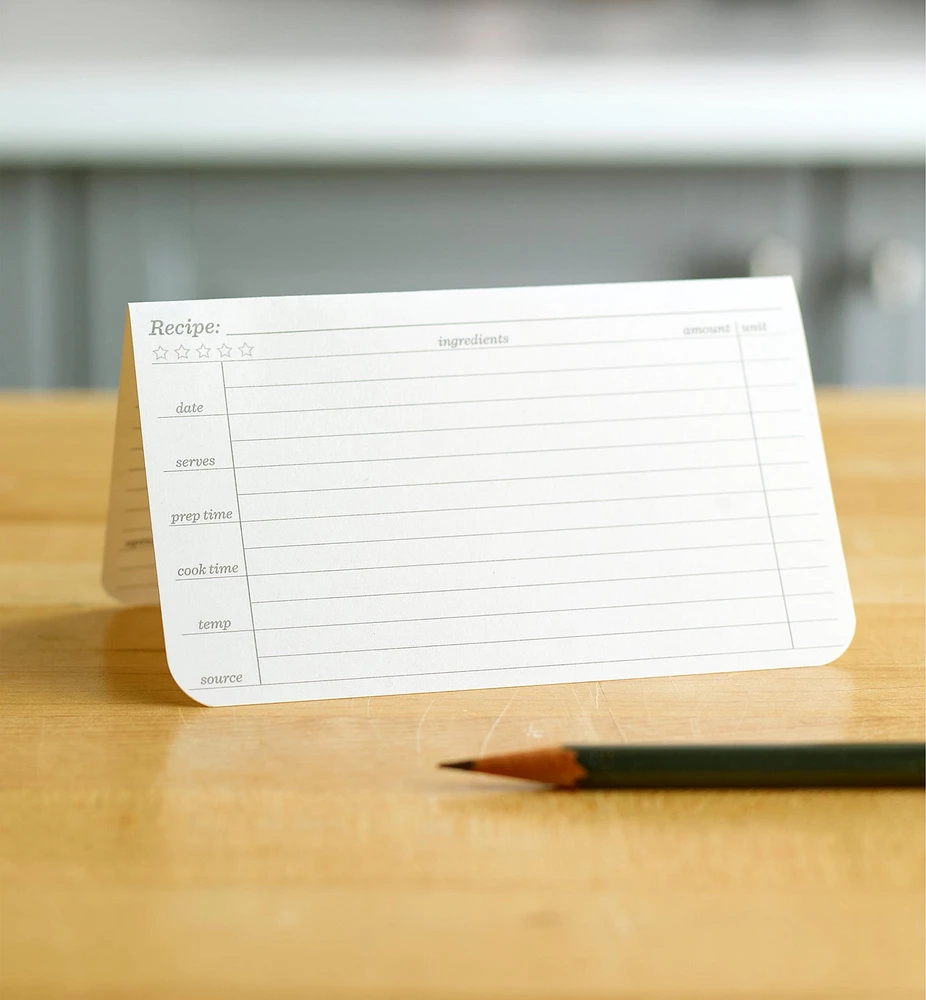 Spill-Proof Recipe Cards