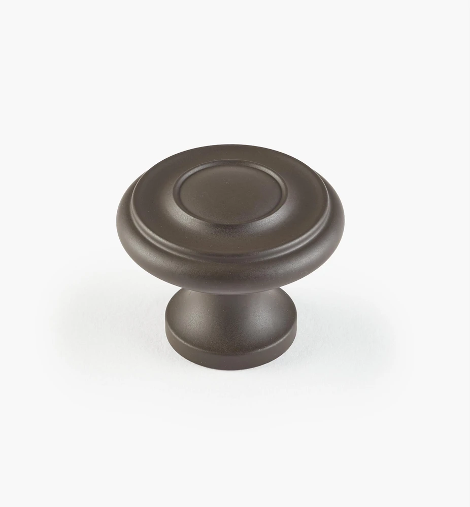 Bouton annelé bronzé