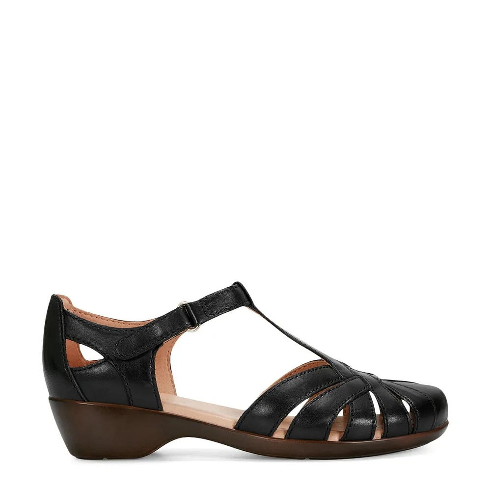 Women's Darlyn Fisherman Leather Wide Width Sandal