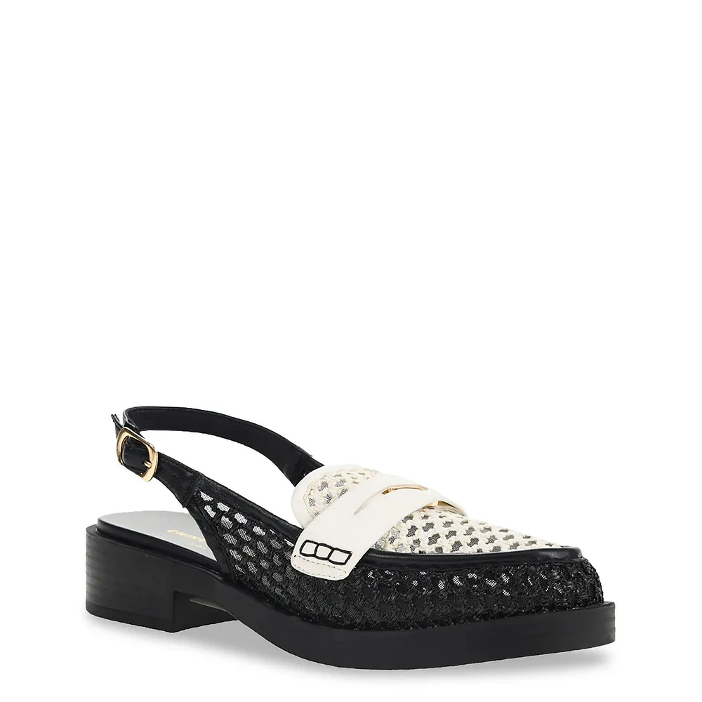 Women's Painted Slingback Loafer Mule
