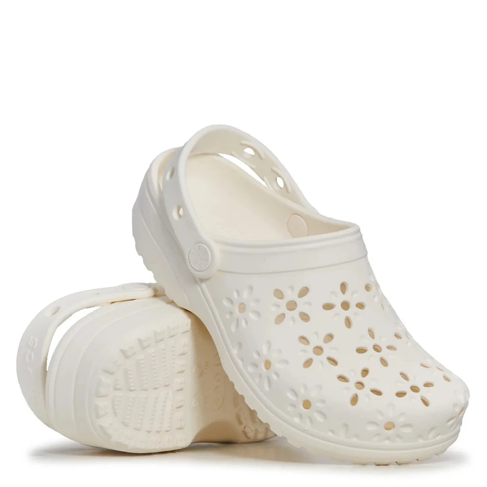 Unisex Classic Floral Cut Out Clog