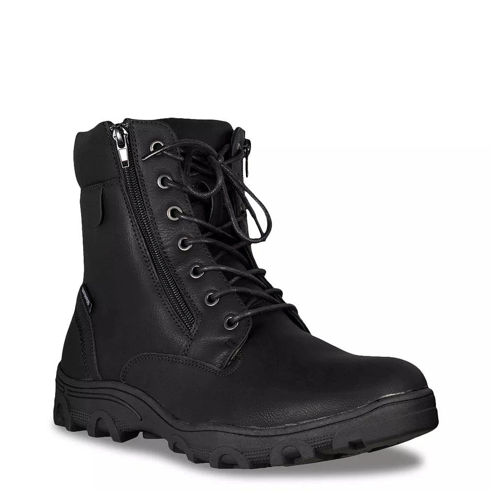 Men's Waterproof Lace-Up Ice Grip Clip Winter Boot