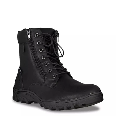 Men's Waterproof Lace-Up Ice Grip Clip Winter Boot
