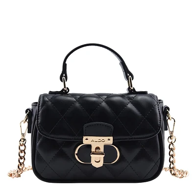 Hyperbius Quilted Top Handle Crossbody Bag
