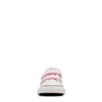 Toddler Girls' Embroidered Polka Dots Easy On Sneaker