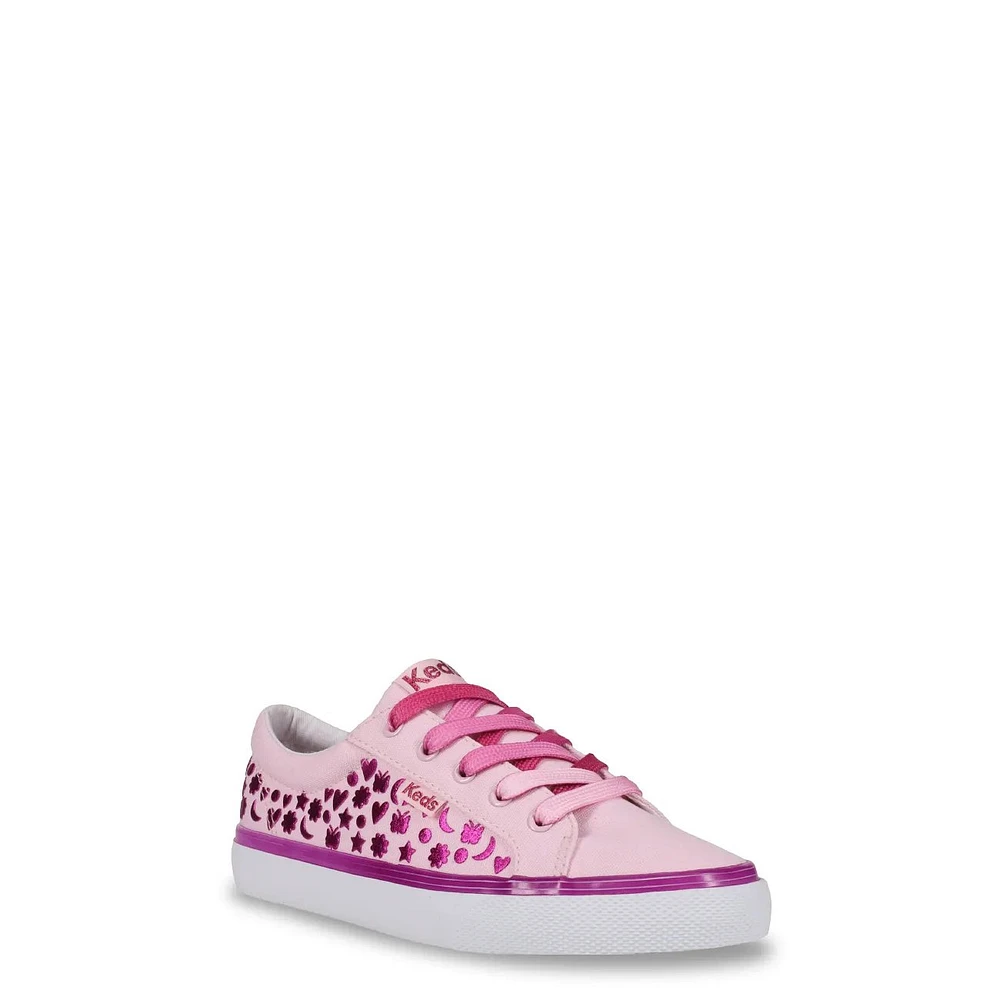 Youth Girls Jumpkick Studded Foil Sneaker