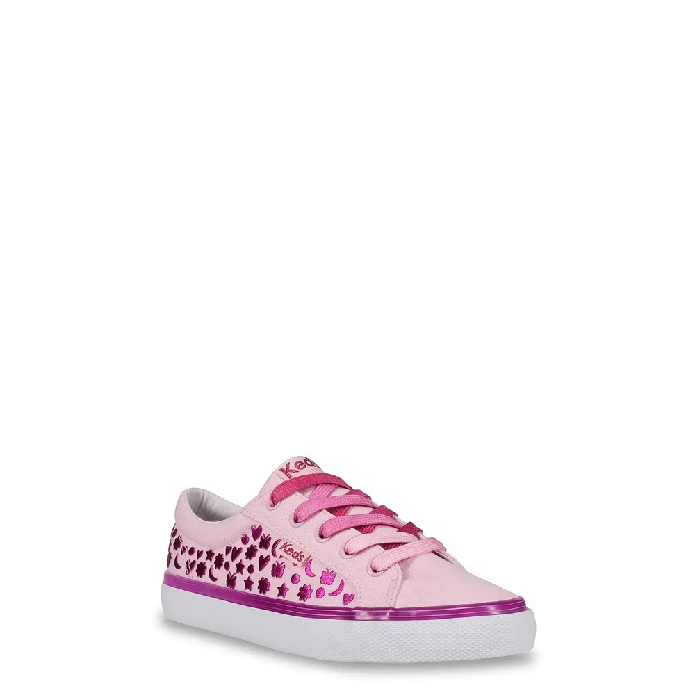 Youth Girls Jumpkick Studded Foil Sneaker