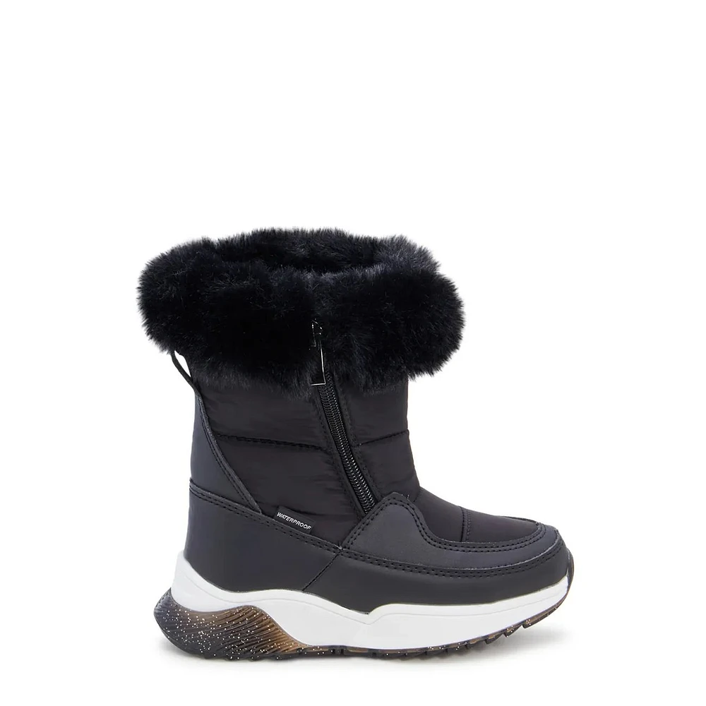 Youth Girls' Waterproof Zip Winter Boot