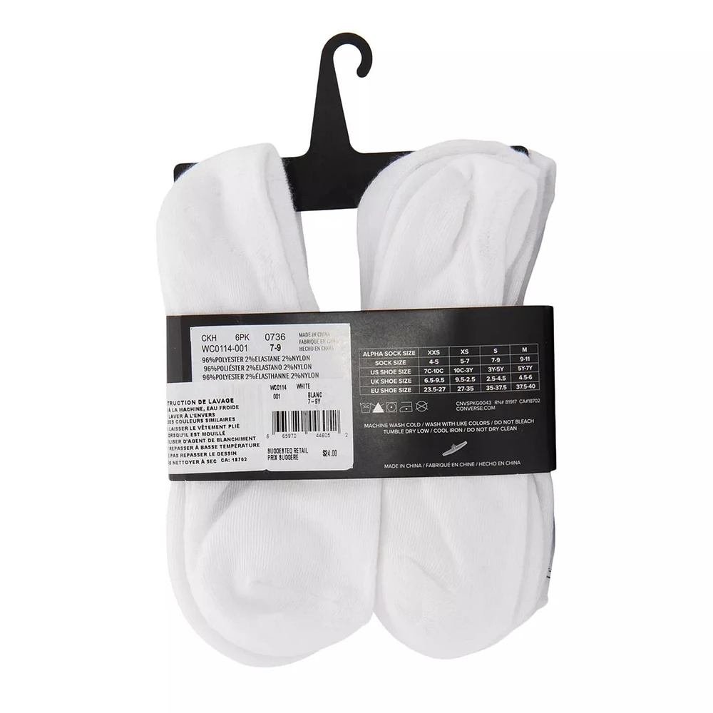 Kid's 6-Pack Basic No Show Socks