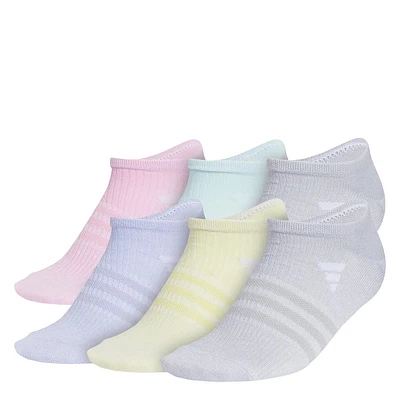 Girl's Cushioned 6PK No Show Socks
