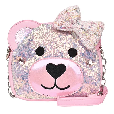 Teddy Sequins Crossbody Bag
