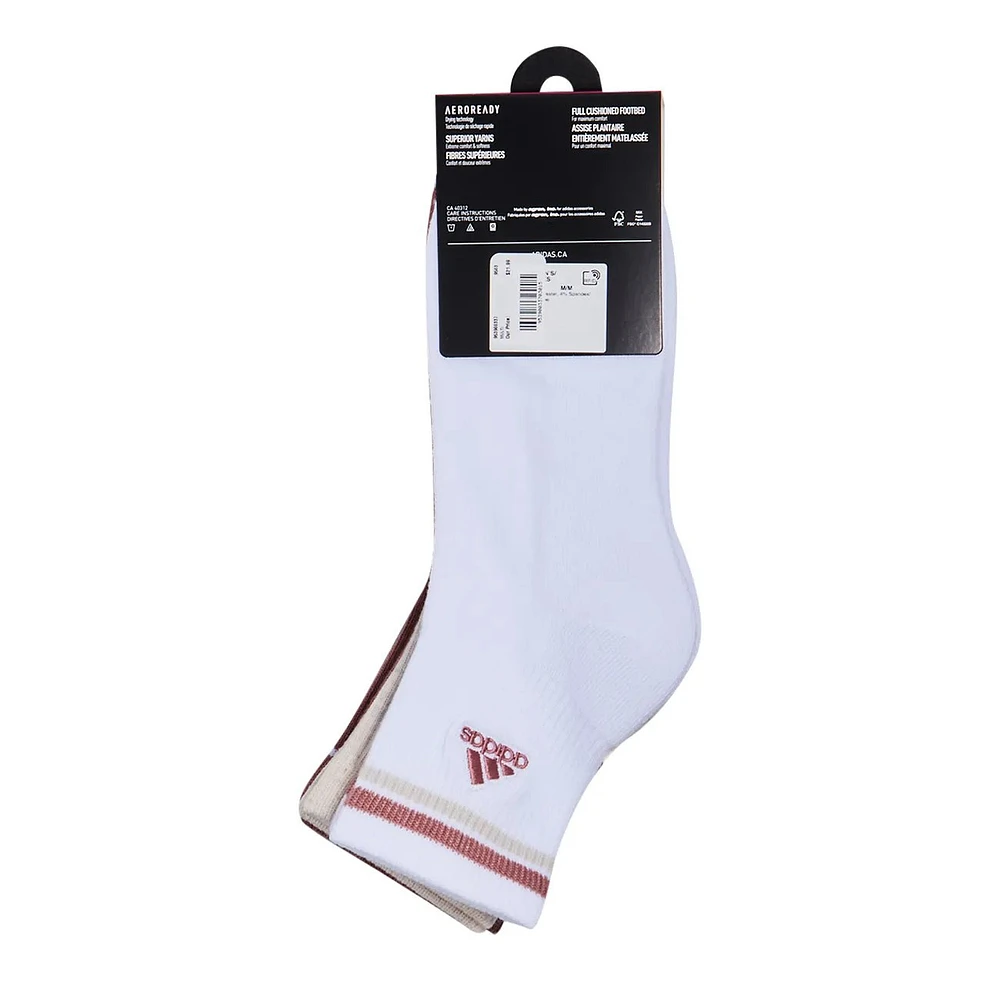 Women's Cushioned 3 Pack High Quarter Socks