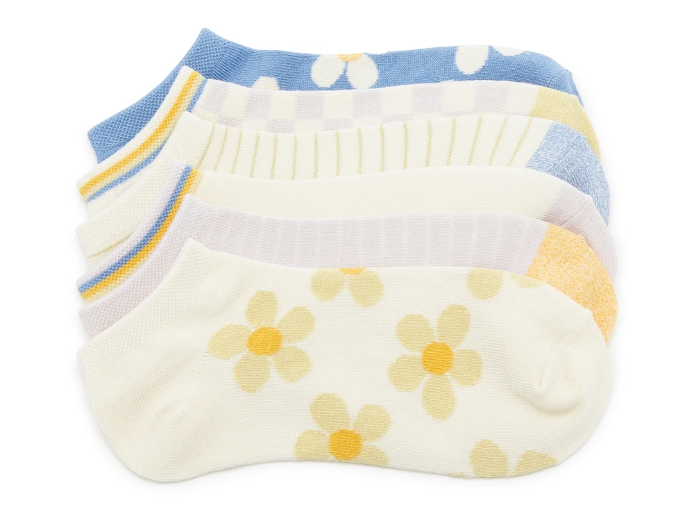 Daisy Women's No Show Socks - 6 Pack