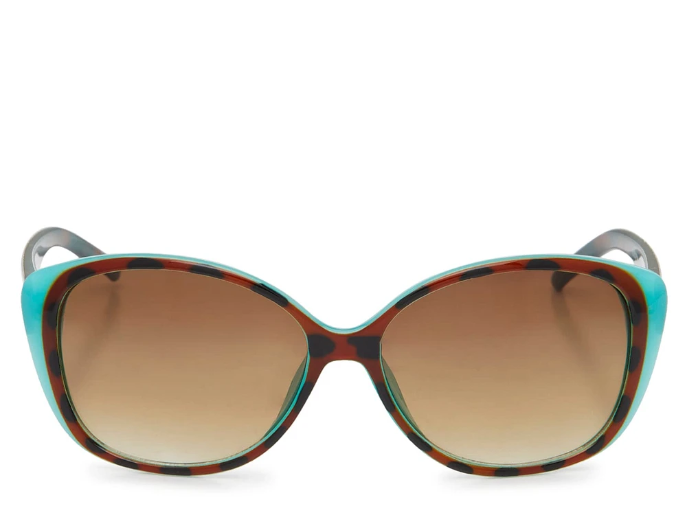 Cat-Eye Overlay Sunglasses