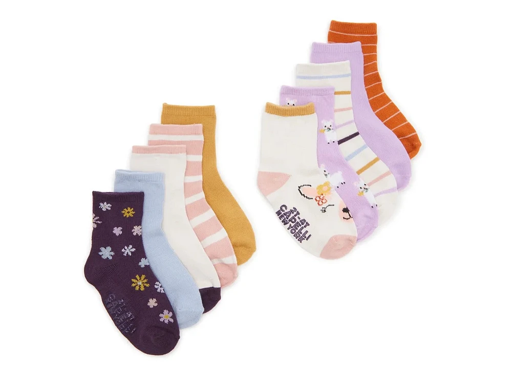 Llama Kids' Crew Socks - 10 Pack