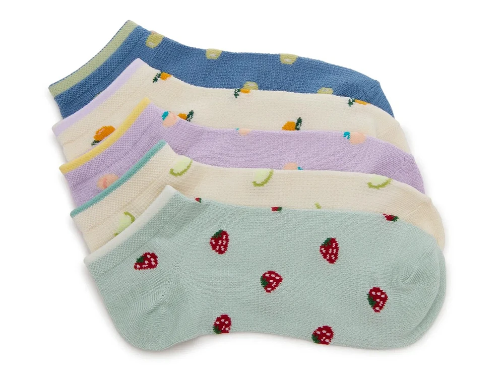Novelty Waffle Women's No Show Socks - 5 Pack