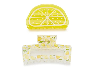 Lemon Hair Clip Set - 2 Pack