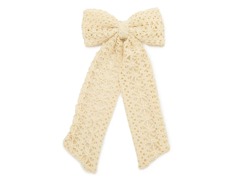 Crochet Bow Hair Clip