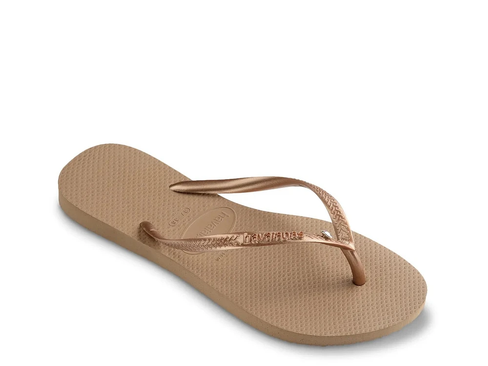 Slim Crystal Flip Flop