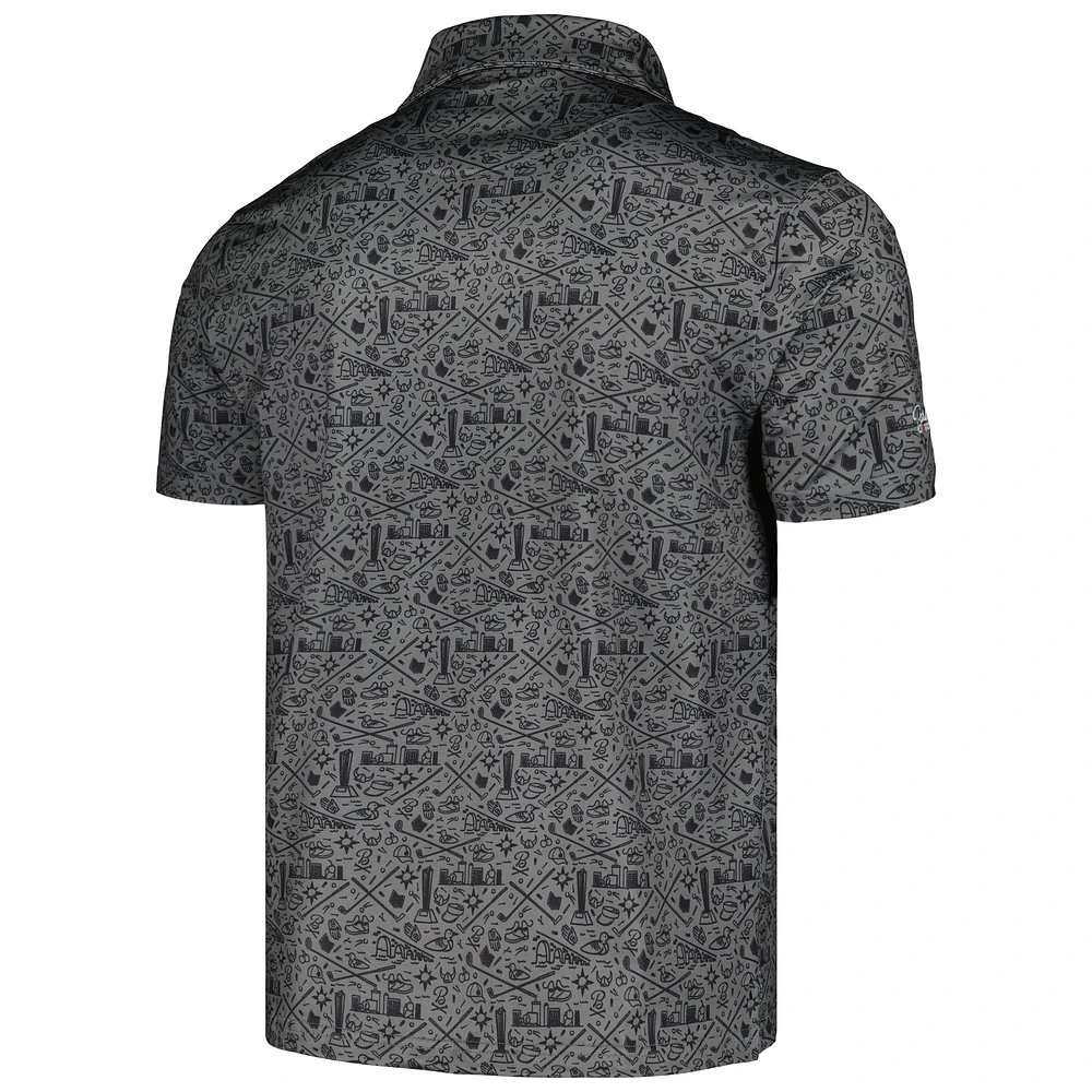 Men's Barstool Golf Black 3M Open Polo