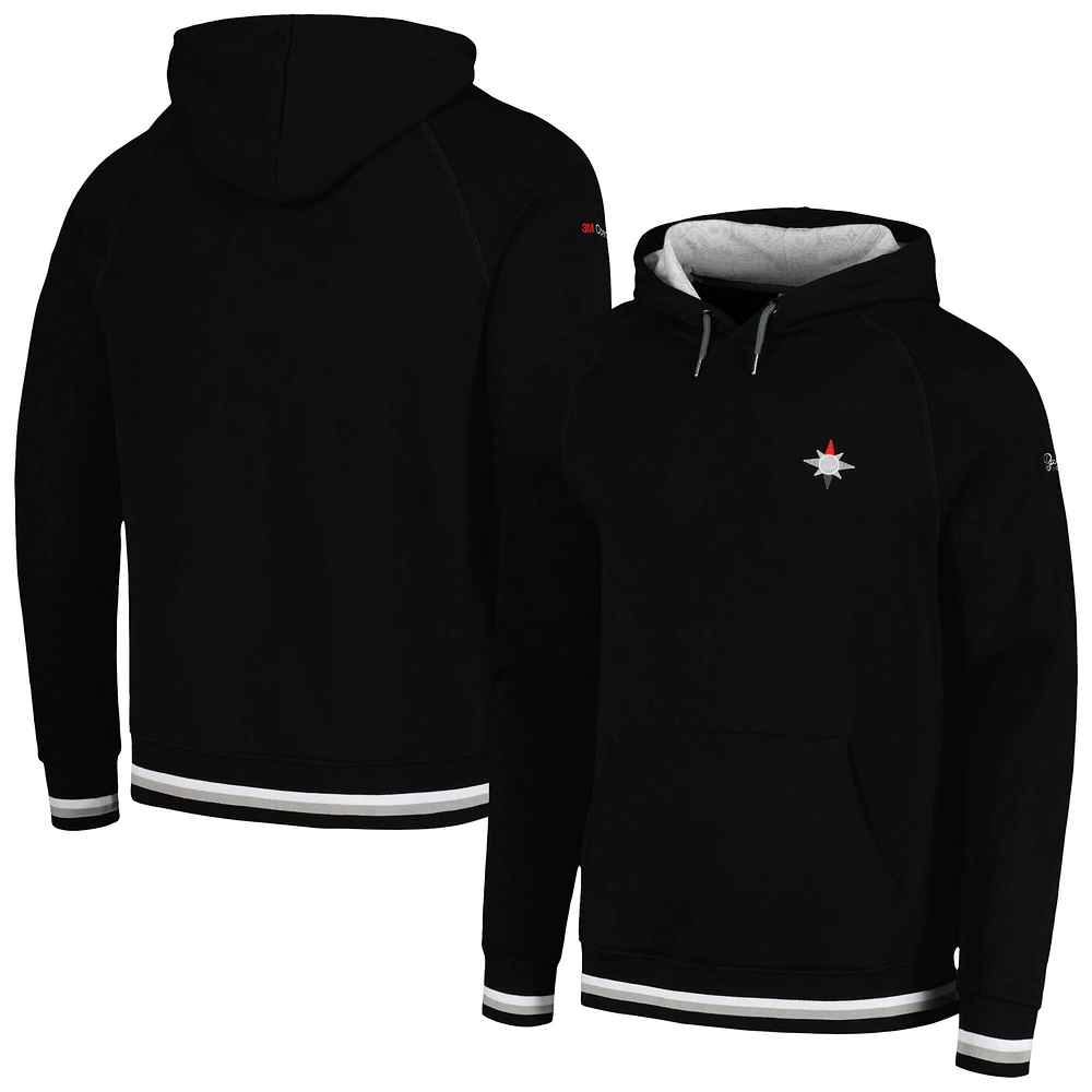 Sweat à capuche raglan ouvert 3M pour tabouret de bar homme Golf noir