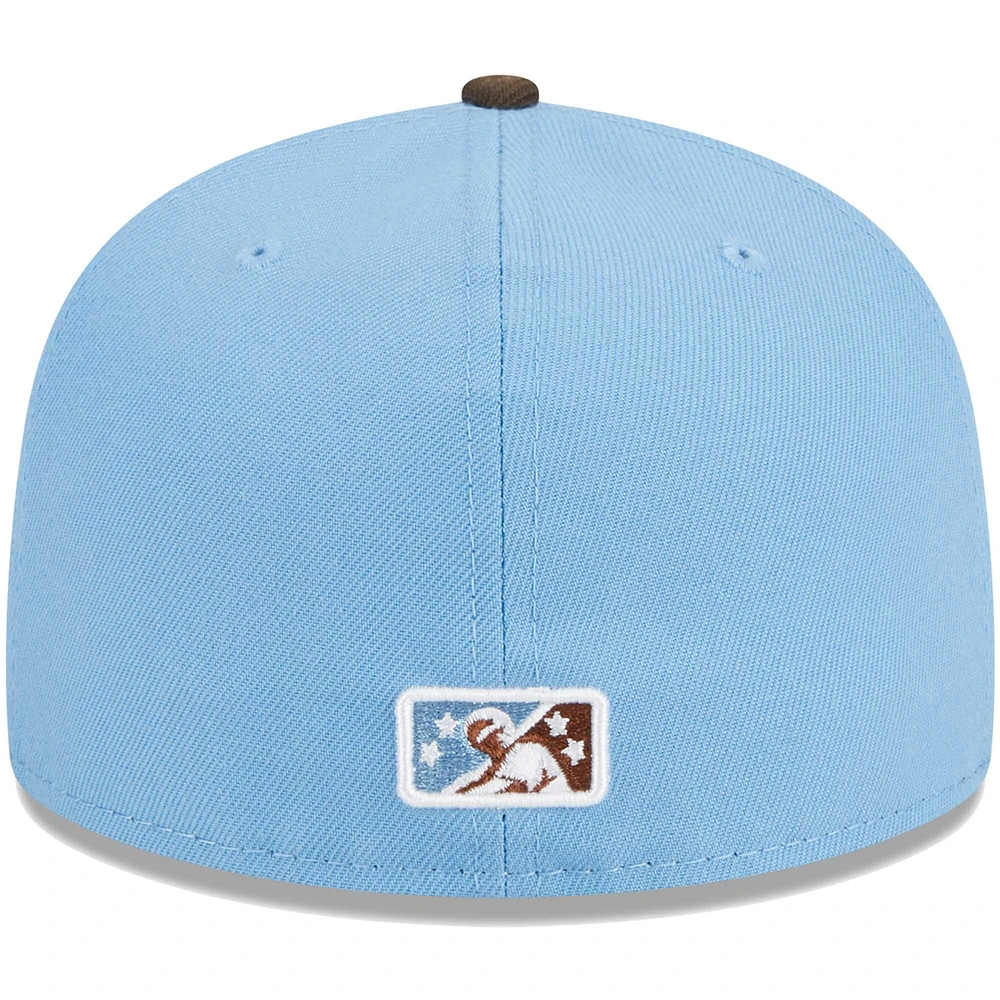 Men's New Era Light Blue Aberdeen IronBirds Theme Nights Harford County Cookies  59FIFTY Fitted Hat
