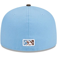 Men's New Era Light Blue Aberdeen IronBirds Theme Nights Harford County Cookies  59FIFTY Fitted Hat
