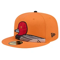 Casquette ajustée 59FIFTY orange Aberdeen IronBirds Theme Night Decoys New Era pour hommes