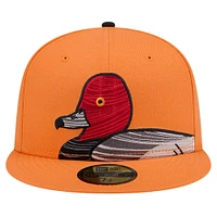 Casquette ajustée 59FIFTY orange Aberdeen IronBirds Theme Night Decoys New Era pour hommes