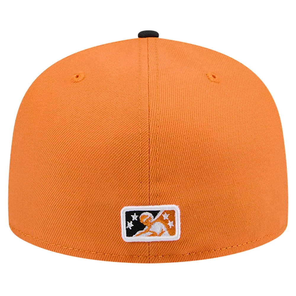Casquette ajustée 59FIFTY orange Aberdeen IronBirds Theme Night Decoys New Era pour hommes