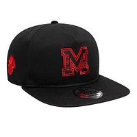 Men's New Era Black AC Milan M Logo Golfer Snapback Hat