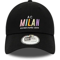 Men's New Era Black AC Milan Wordmark 9TWENTY Adjustable Hat