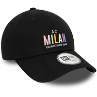 Men's New Era Black AC Milan Wordmark 9TWENTY Adjustable Hat
