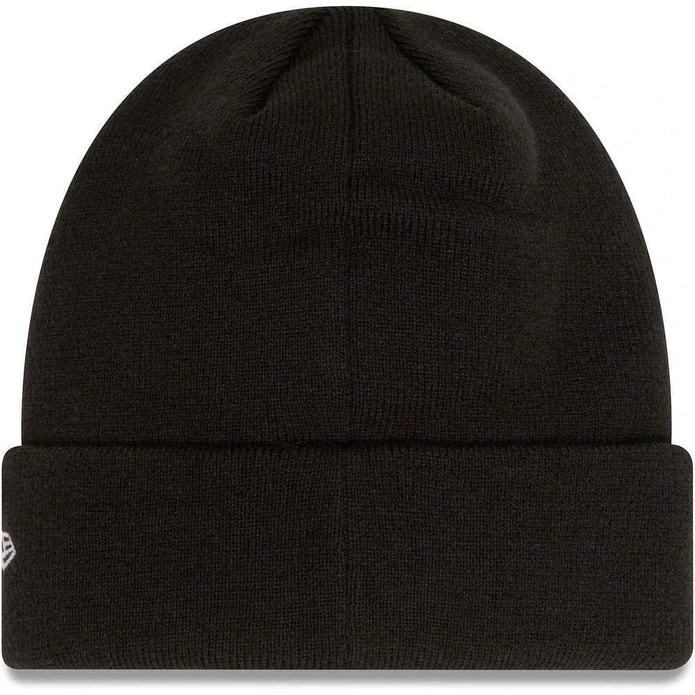 Men's New Era Black AC Milan Wordmark Cuffed Knit Hat