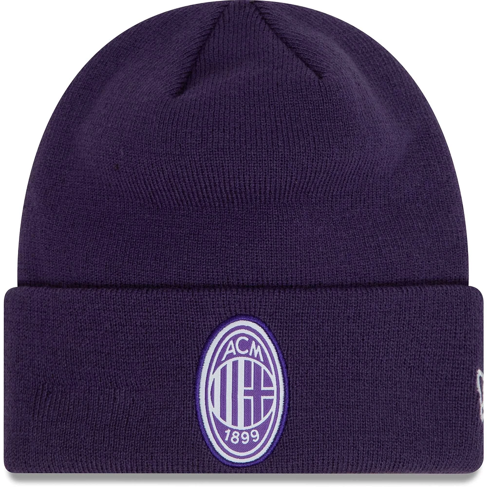 Men's New Era Purple AC Milan Seasonal Color Cuffed Knit Hat