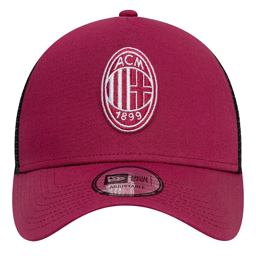 Men's New Era Red AC Milan Trucker Adjustable Hat