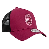 Men's New Era Red AC Milan Trucker Adjustable Hat