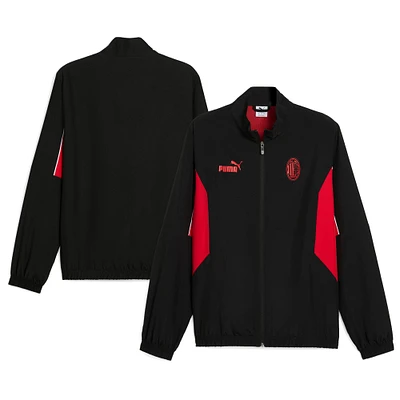 Veste zippée intégrale Puma noire AC Milan ftblARCHIVE pour homme