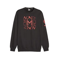 Men's Puma  Black AC Milan FtblCore Graphic Pullover Sweatshirt