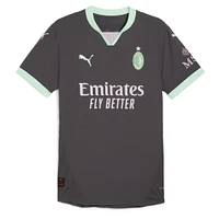 Men's Puma Christian Pulisic Charcoal AC Milan 2024/25 Third Authentic Player Jersey