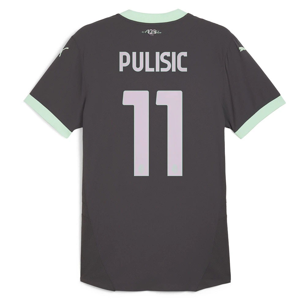 Men's Puma Christian Pulisic Charcoal AC Milan 2024/25 Third Authentic Player Jersey