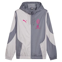 Men's Puma Gray AC Milan 2023/24 Pre-Match Full-Zip Hoodie Jacket