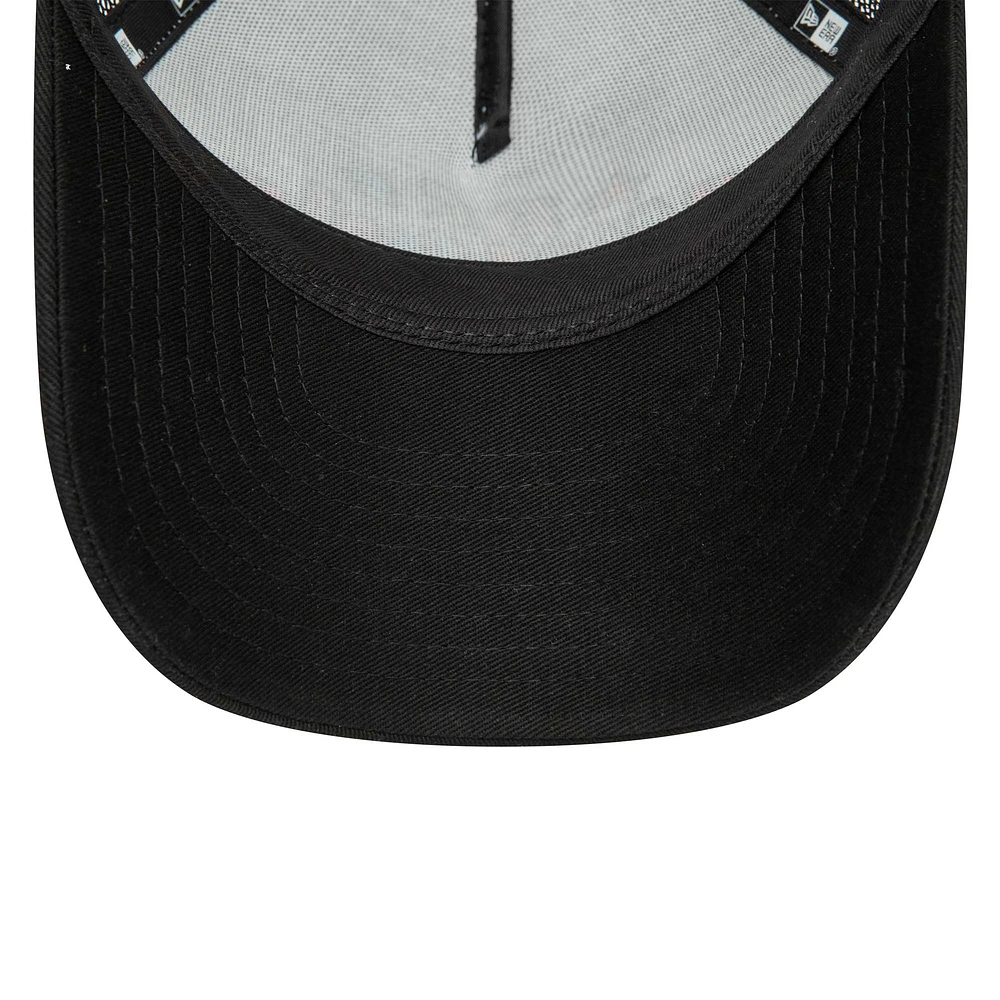 Youth New Era Black AC Milan Wordmark E-Frame 9FORTY Trucker Adjustable Hat