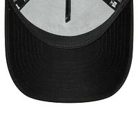 Youth New Era Black AC Milan Wordmark E-Frame 9FORTY Trucker Adjustable Hat